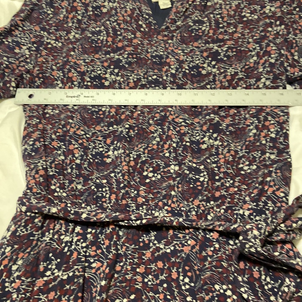 Caslon Floral Dress Size M 3/4 Sleeve Belted Boho Midi Nordstrom - Picture 11 of 14